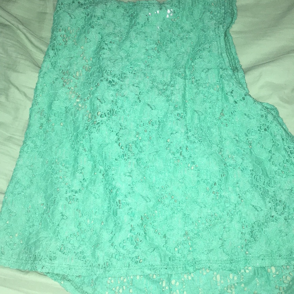 Blue pull over tank top